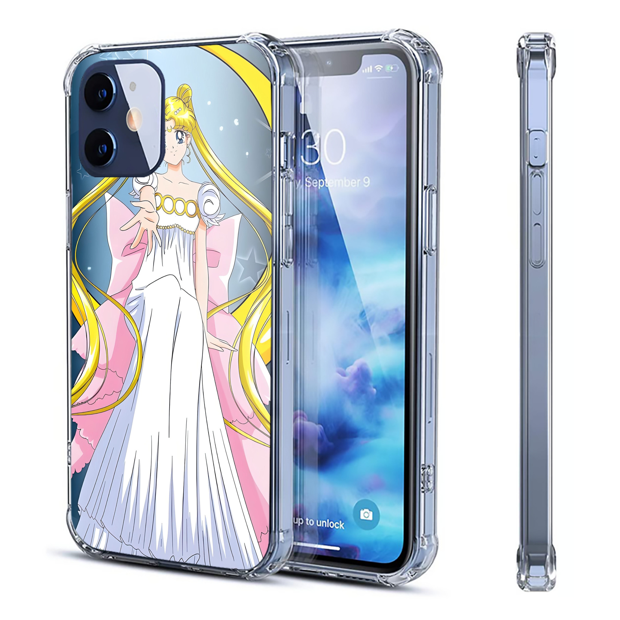（画像用） 美少女戦士セーラームーン Sailor Moon 【iPhone 12シリーズ対応】透明スマホケース（クリアソフトケース）